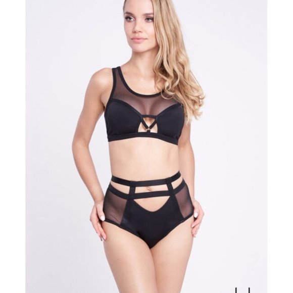 Bandurska Zoe Mesh TOP - Black (Pole Dance/Activewear) - Picture 1 of 2